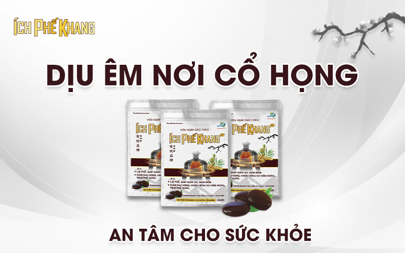 Viên ngậm bảo họng Ích Phế Khang | Giảm đau rát họng nhanh